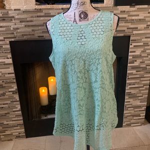 Est 1946 Mint lace tunic tank size xl